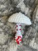 Picture of Crochet White and Red Mushroom Beaded Brooch
