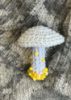 Picture of Crochet White and Yellow Mushroom Beaded Brooch